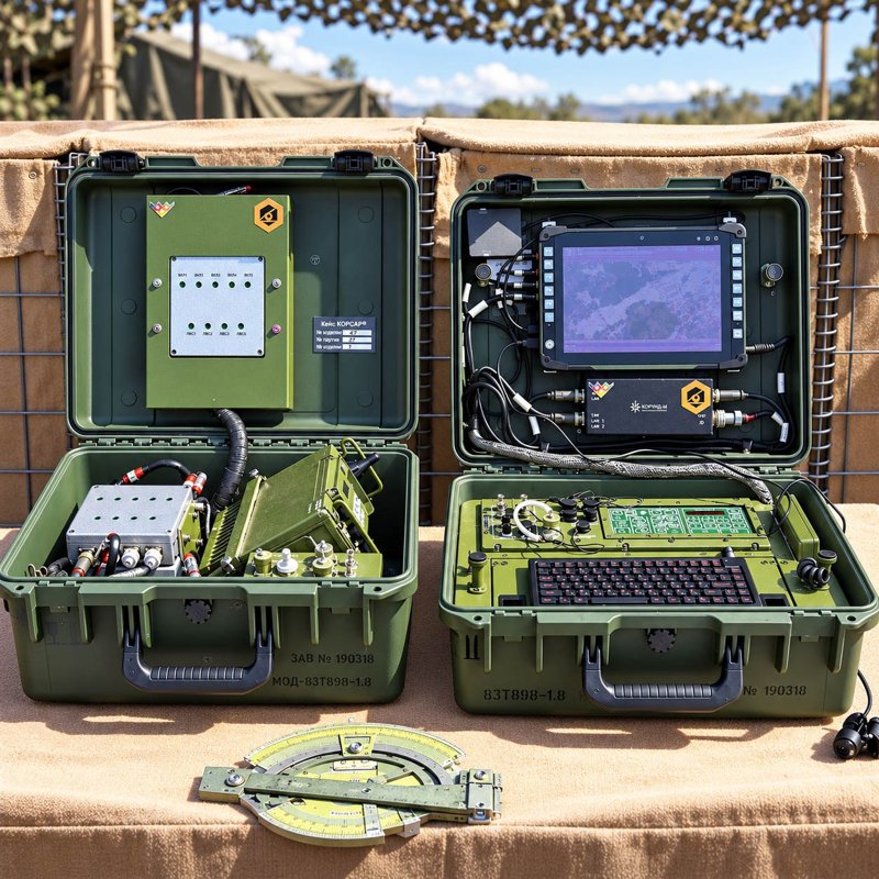 Rugged communications equipment in an open transport case