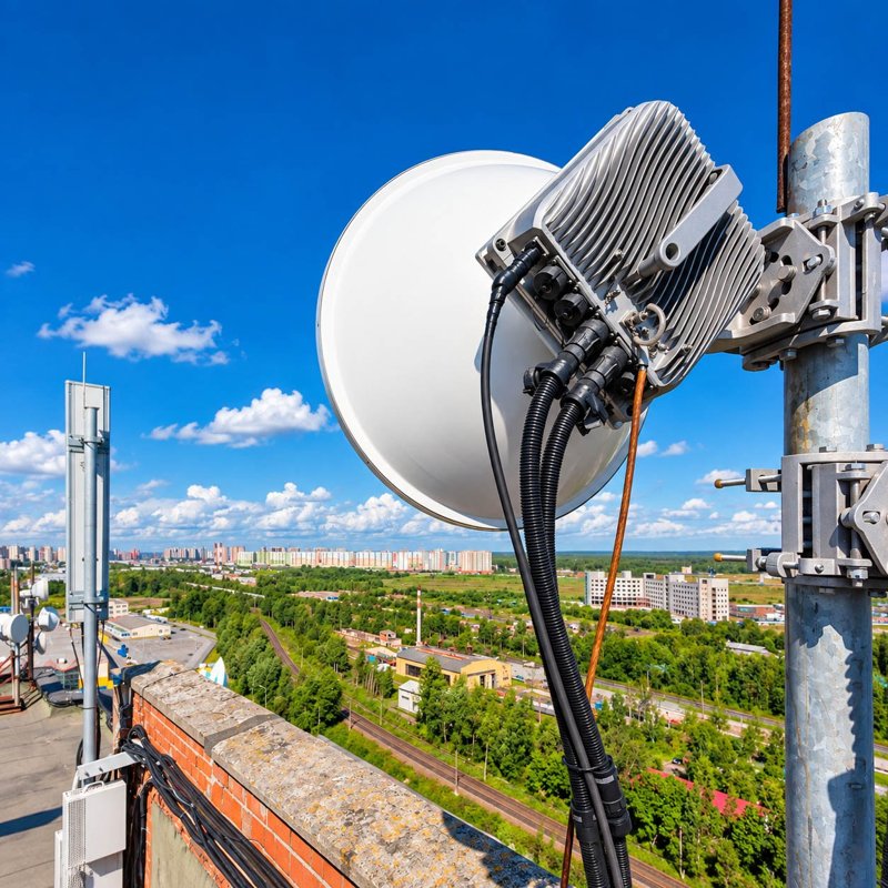 Satellite communications dish and antenna equipment
