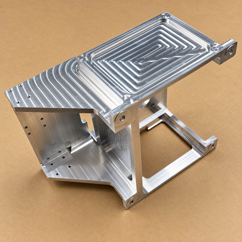 Machined aluminum assemblies with stepped channels